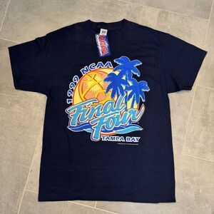 Vintage 1999 NCAA Final Four Tampa Bay T-Shirt Logo 7 Navy Blue Sz -Large NWT